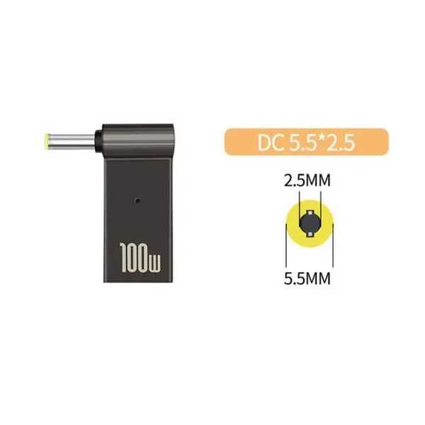 Перехідник STLab PD100W-5.5x2.5mm для заряджання ноутбуку