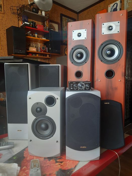 Колонки Sven, Bravis,Lexus, Aiwa.