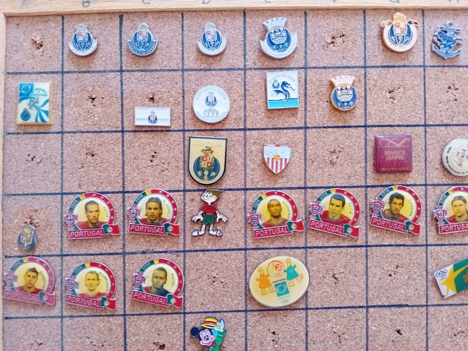 Vários pins de coleção