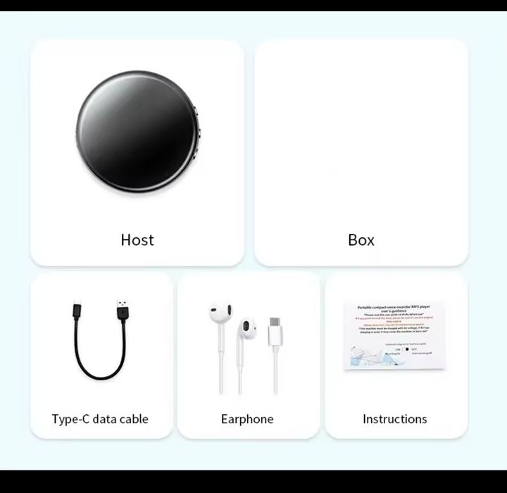 міні диктофон з автоматичним записом 4gb до 100 год, магніт!