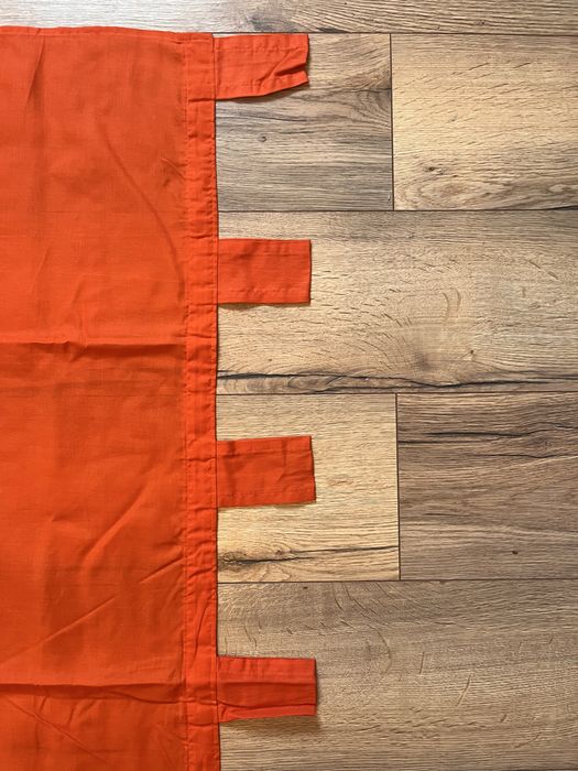 Cortina Laranja Tijolo com Presilhas 135x220cm Quarto Sala Casa