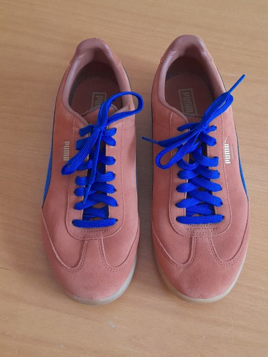 Puma Retro Suede Laranja/Azul – Tamanho 42