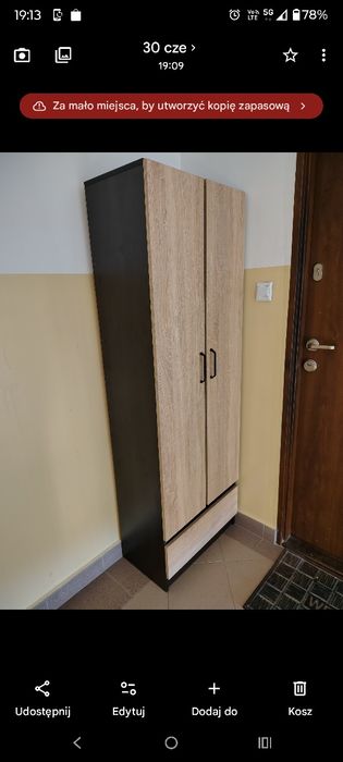 Szafa, regał zamknięty, bieliźniarka B-4 sonoma wenge