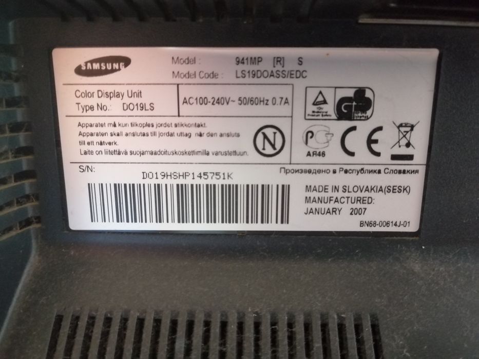 PC HP + monitor Samsung 17 polegadas