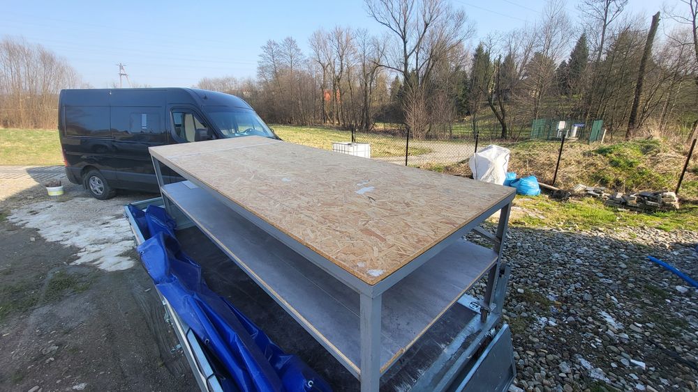 Stół warsztatowy 320x120 bardzo solidny na kółkach