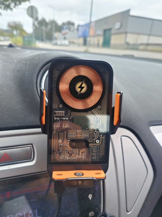 Suporte Magnético Carro c/ Carregamento Sem Fio 66W - Novo