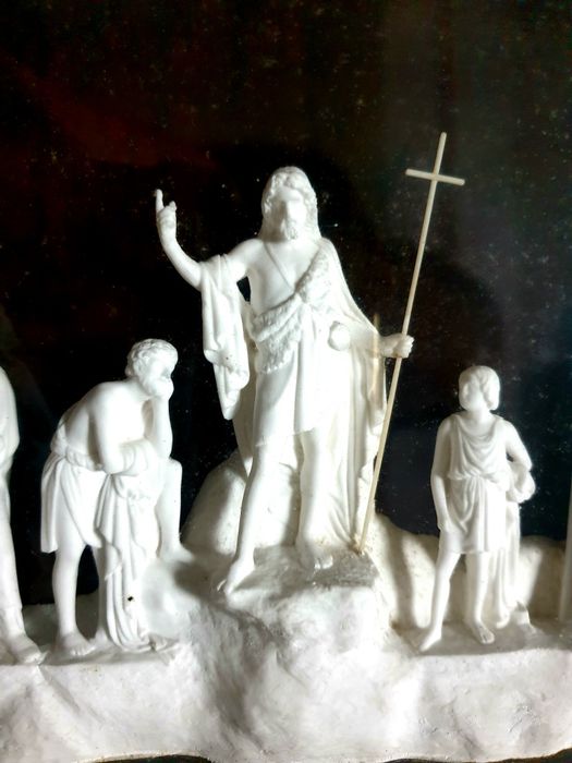 Raro antigo relevo representando o Sermão da Montanha de Cristo - Brix