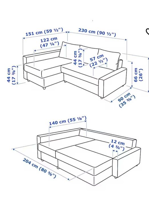 Sofá com chaise long