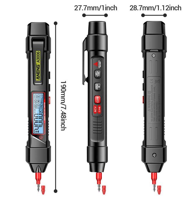 Тестер ANENG A3006 автомат DC/AC, сопротивление, прозвонка, диоды, NCV