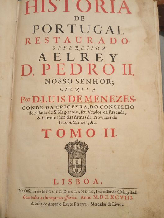 História de Portugal Restaurado, Conde de Ericeira