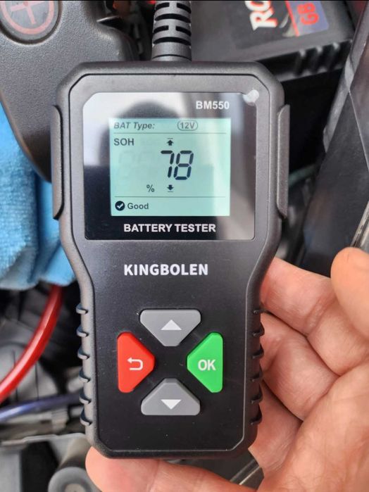 Тестер АКБ/аккумуляторов KINGBOLEN BM550 6В/12В/24В 100-2000 CCA