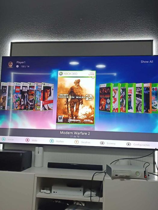 Xbox 360 Fat Jasper 500GB com RGH (+75 Jogos)