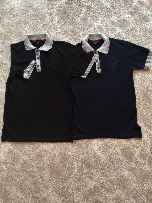 Чоловічі поло Gucci — Комплект 2 шт. (Синя та Чорна) | Розмір M