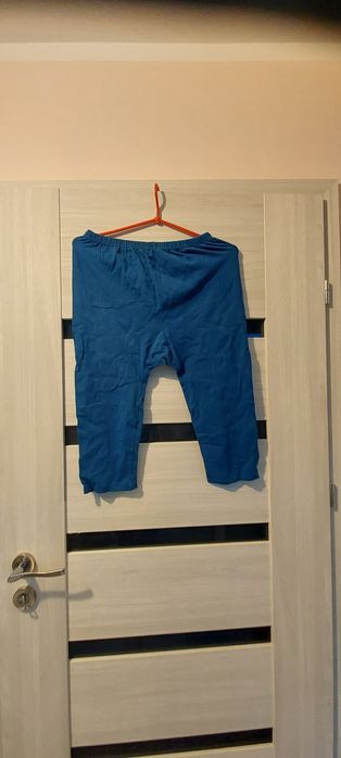 Rybaczki leginsy 3/4 niebieskie legginsy mila L Xl
