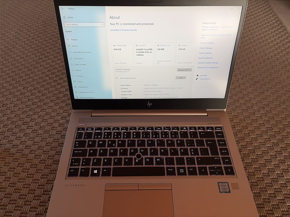 HP EliteBook – Intel i5 | 8GB RAM | SSD 250GB – Rápido e Fiável
