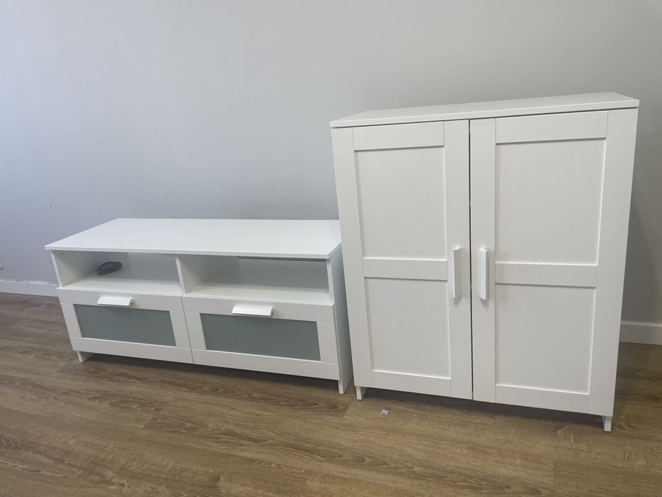 Komoda i szafka pod tv ikea brimnes białe