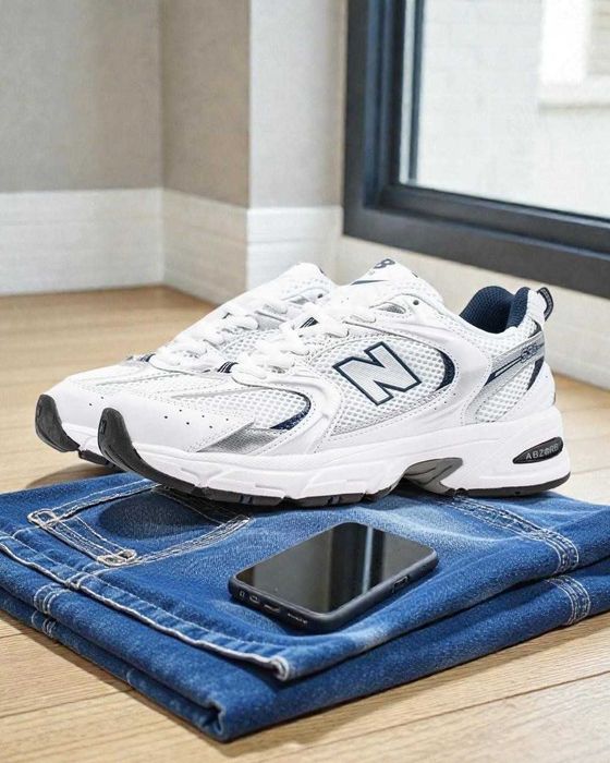 БЕЗ ПЕРЕДОПЛАТИ‼️ New Balance 530 White Silver Navy Нью Беланс 530