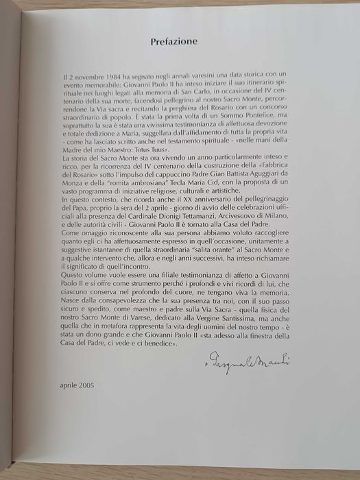 Jan Paweł II - Sacri Monti (Sacro Monte)