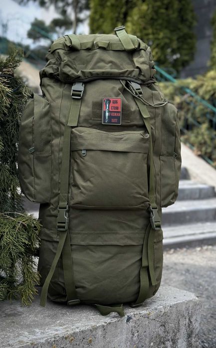 Тактичний великий військовий чоловічий каркасний рюкзак 80-85л Олива