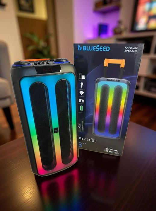 Bluetooth колонка бездротова портативна з підсвіткою