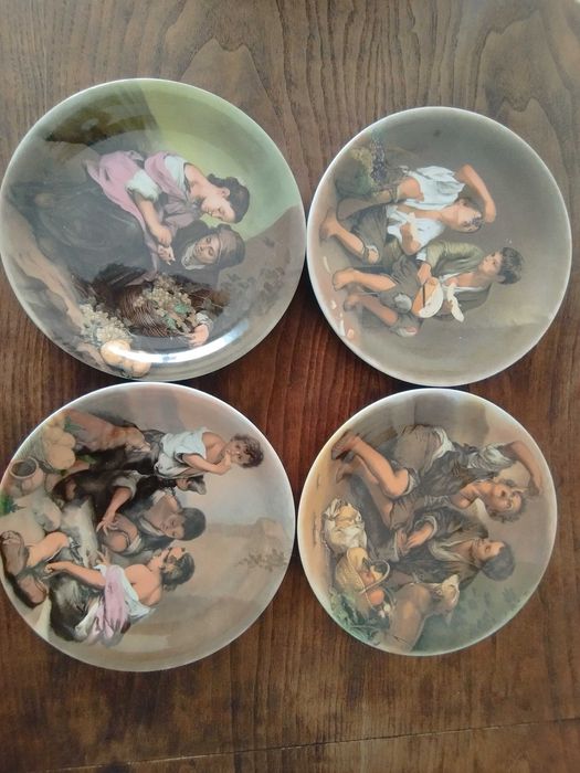 4 pratos de coleção Wood & Sons "The Beggar Boys"