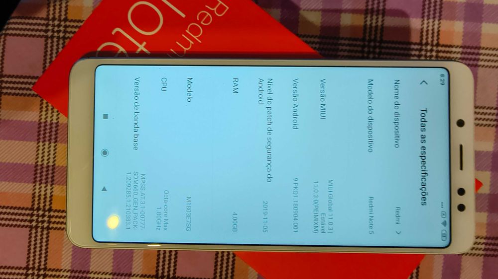 Xiaomi Redmi Note 5 | 64GB / 4GB RAM | Snapdragon 636 | Muito Estimado