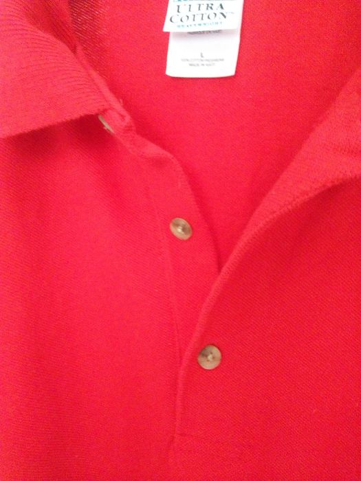 Koszulka t-shirt polo czerwona L