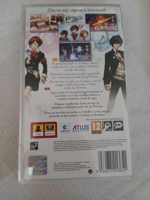 Persona 3 Portable PSP Completo + Cartas Edição Especial