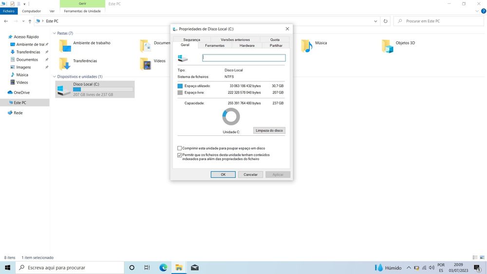 Portátil Hp Laptop 15s-fq1075ns 8Gb RAM 256Gb SSD Processador i3