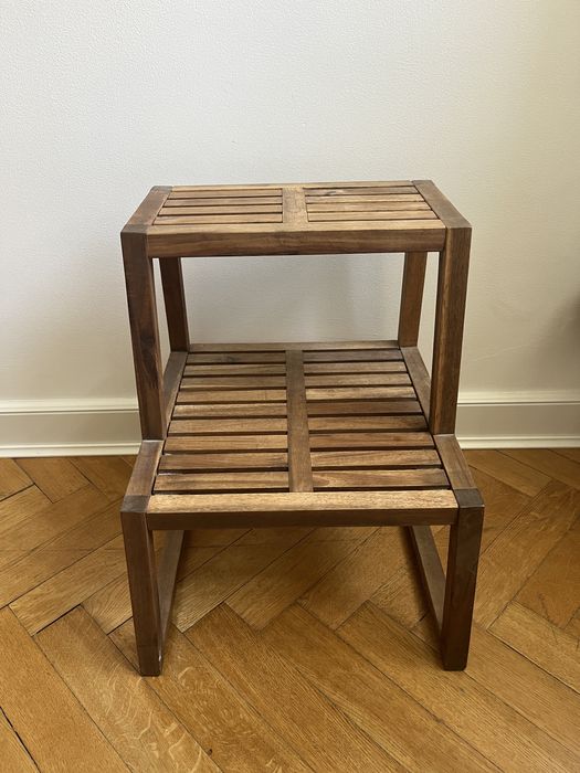 Schodek Ikea. Drewno teakowe.