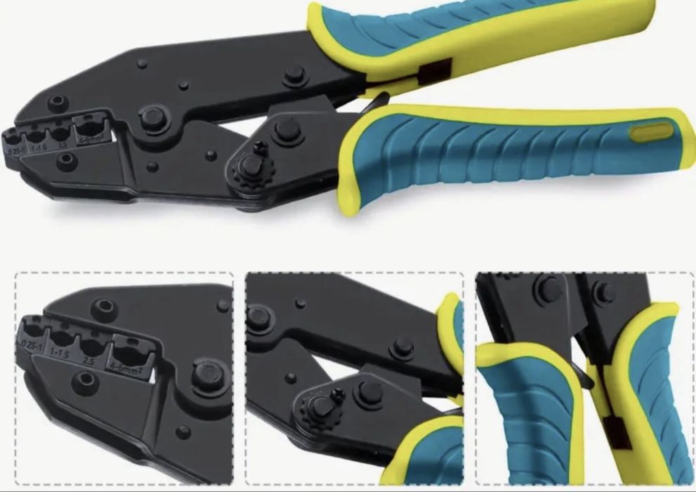 Kit Alicate de Cravar Terminais Profissional + 8 Matrizes (Novo)