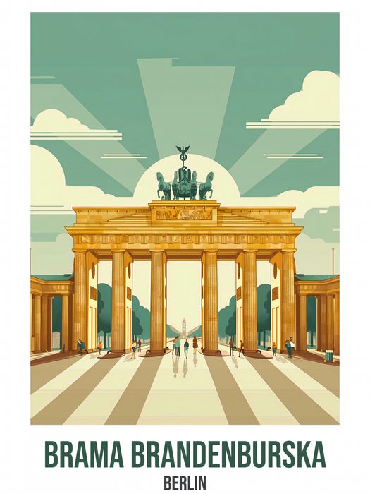 Plakat 15x20cm Brama Brandenburska