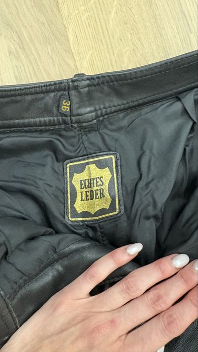 Шкіряні мотоштани s, висока посадка