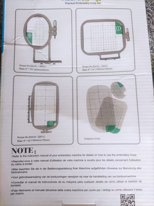 Suportes máquina de bordar Brother