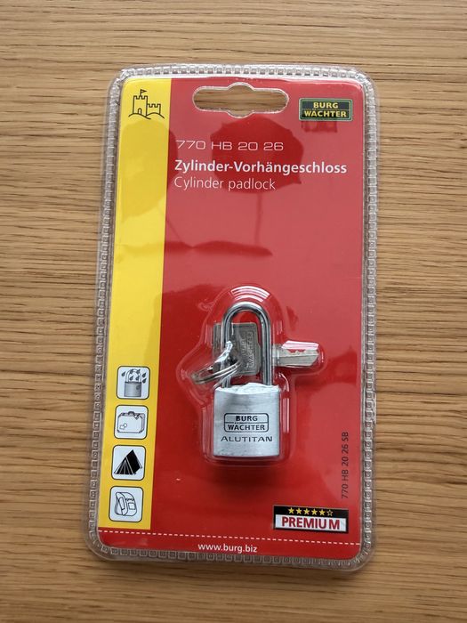 Kłódka mini 20mm kabłąk 3,5mm Burg Wachter model 770HB 20 26