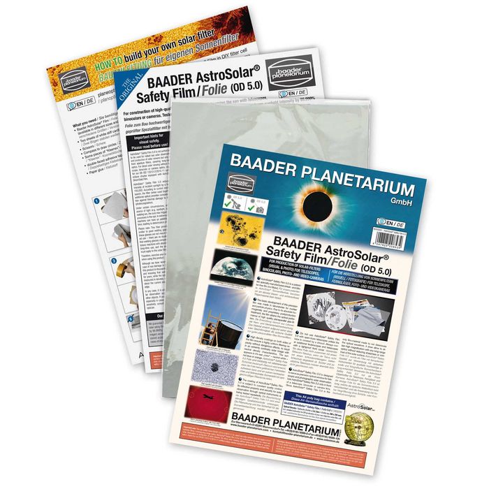 Folia Słoneczna AstroSolar® Safety Film OD 5.0, 20,5x29 cm