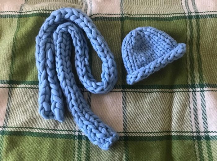 шапка и шарф меринос шерсть натуральная