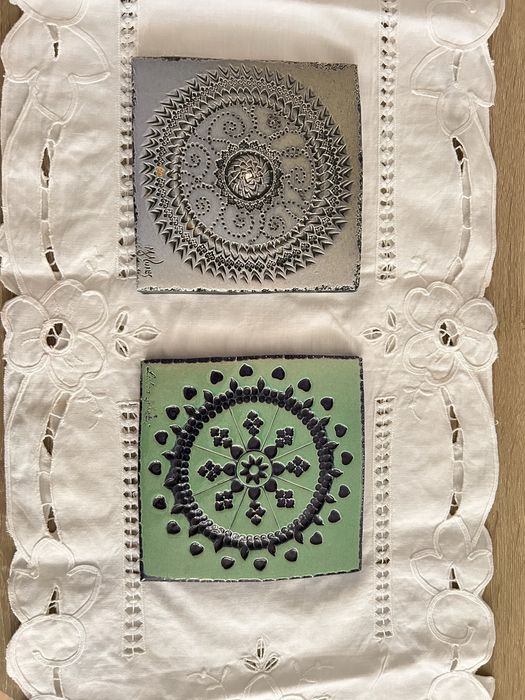 Conjunto de ajulejos decorativos pintados à mão da