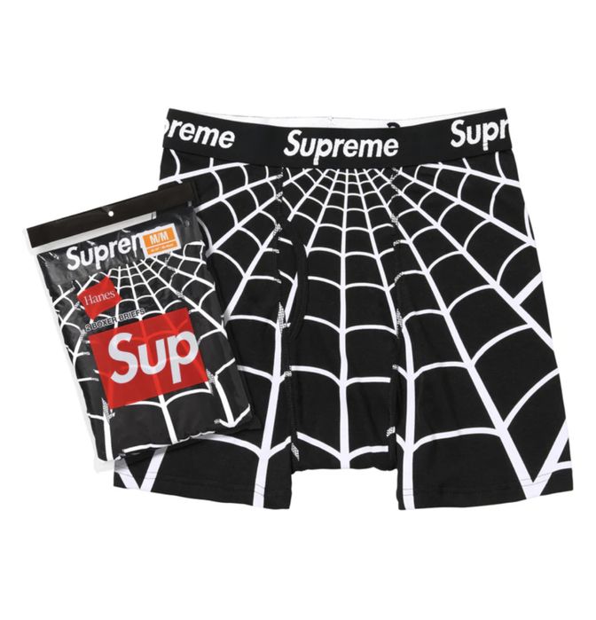 Трусы Supreme 2 Pack Hanes Spider-Man Boxers Briefs Black Боксеры 2 шт Суприм Оригинал