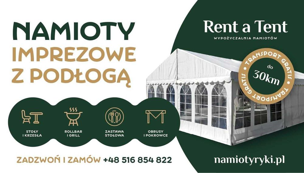 Namiot imprezowy WYNAJEM