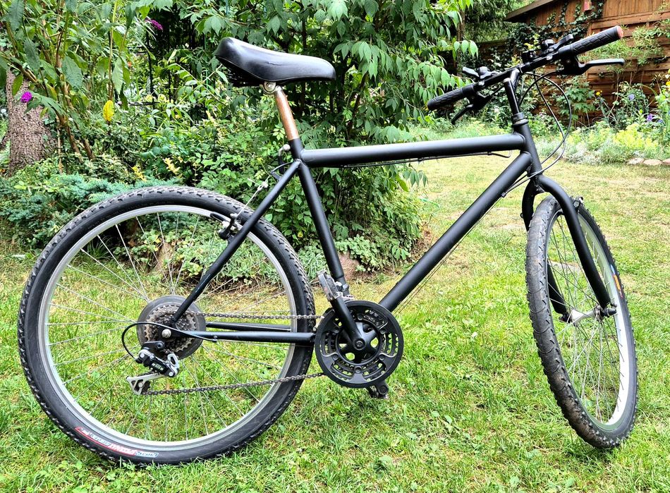 Rower górski miejski MTB czarny mat shimano