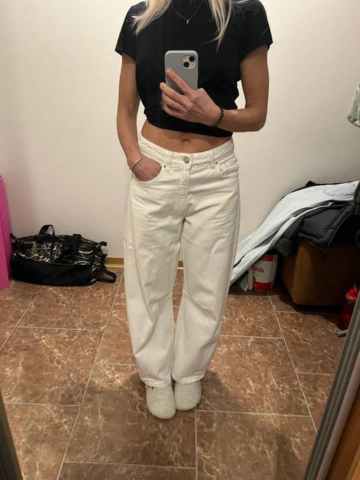 Джинси zara білі, 34 розмір