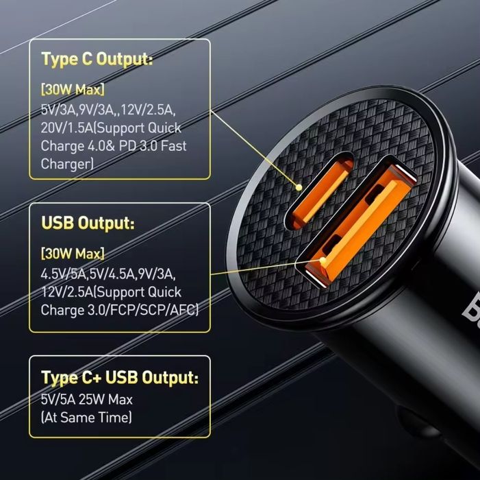 Baseus 5A/30w зарядка
