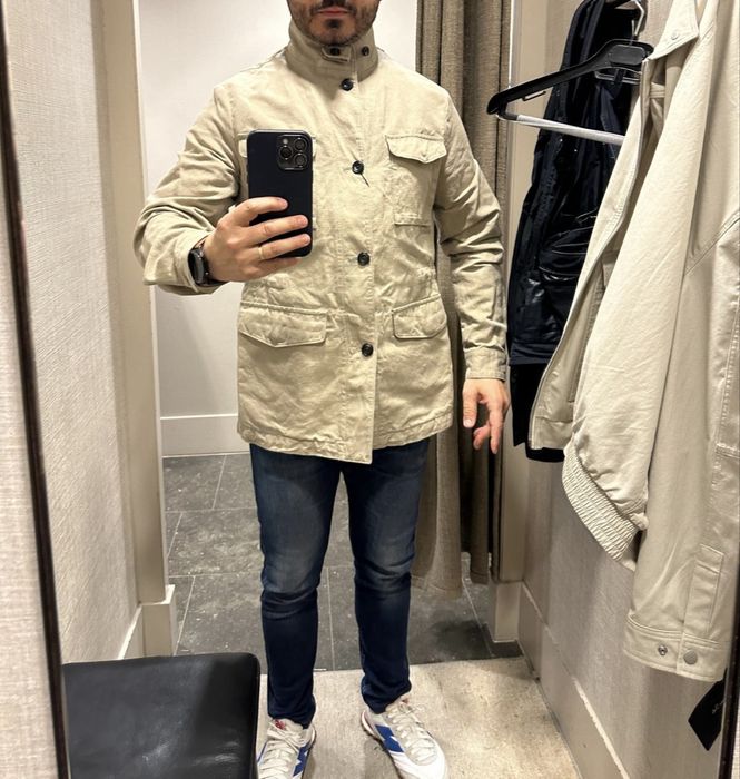 Massimo Dutti - Casaco de bolsos com algodão e linho