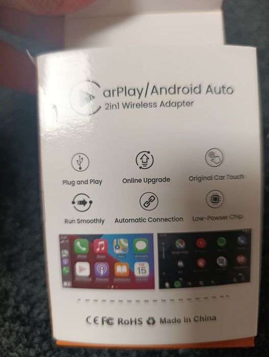Adapter Bezprzewodowy CarPlay / Android Auto 2w1 | NOWY | USB-C