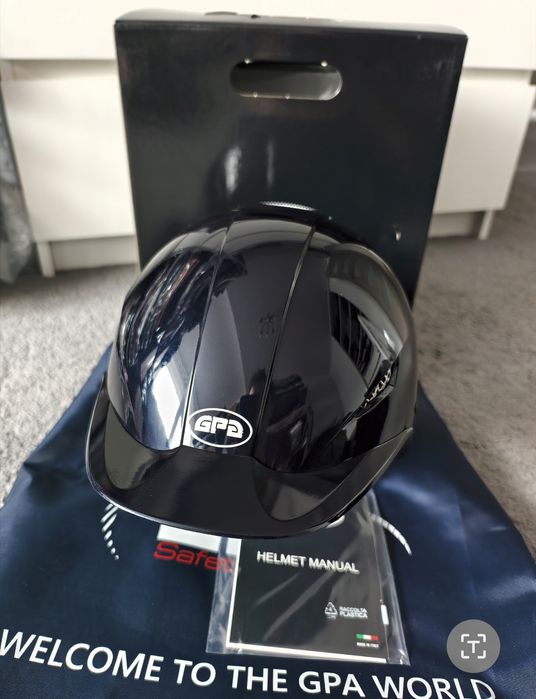 Kask jeździecki GPA speed air hybrid lśniący granatowy 60cm
