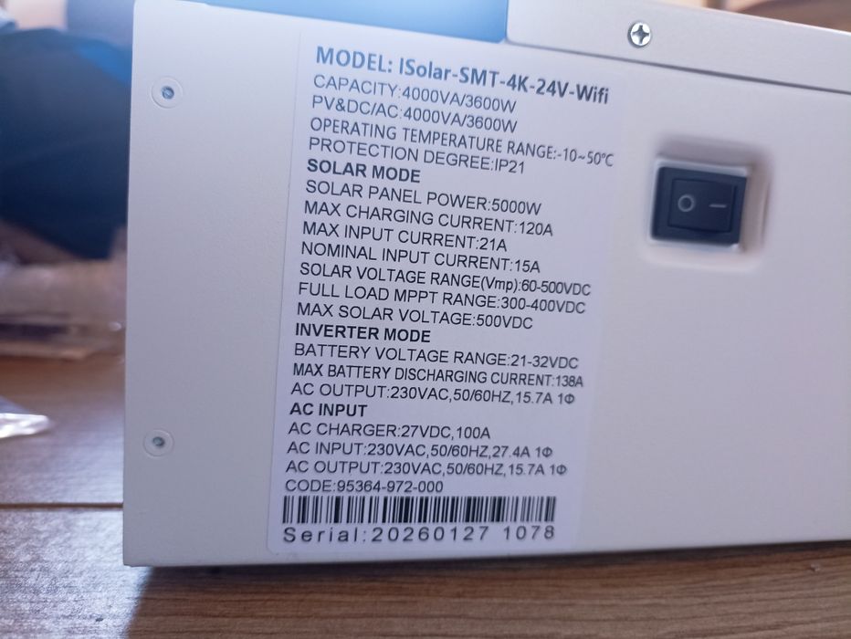 Inversor híbrido solar EASUN 4kw