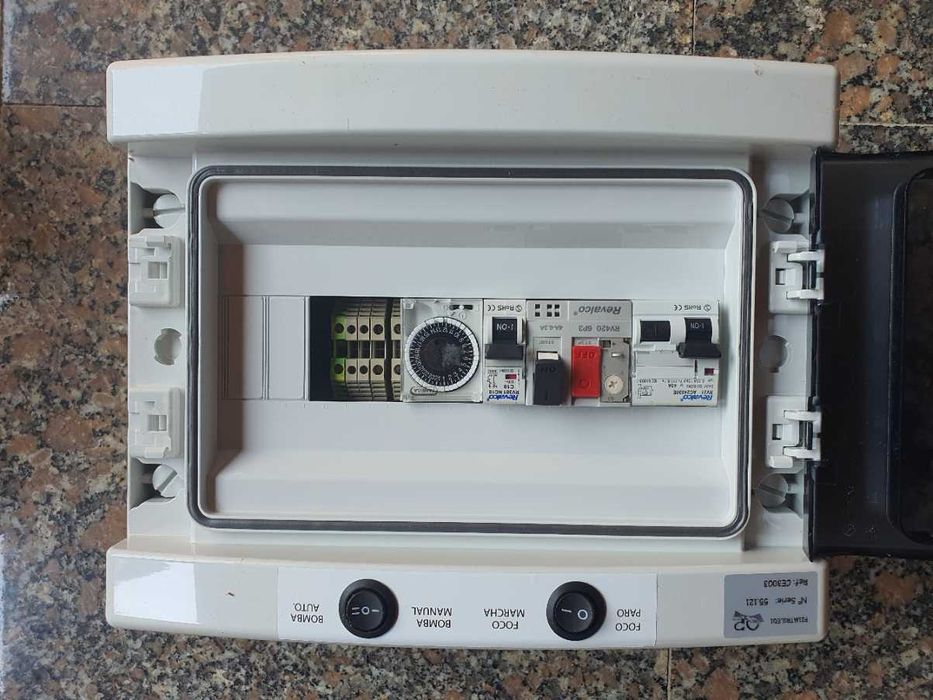 Quadro elétrico monofásico para piscina