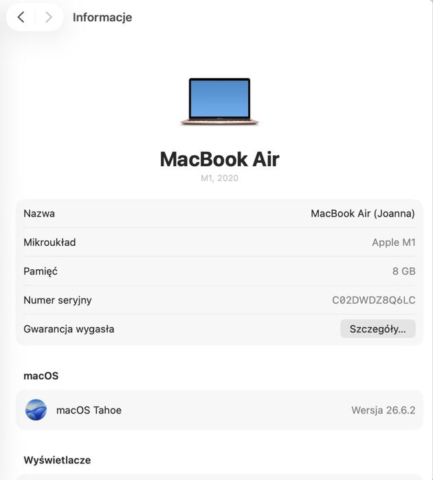 Apple Macbook  Air M1