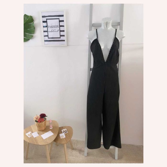 Jumpsuit Calça Branco Variado